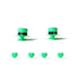 Nageoires et Yeux de Chapeau Vert pour Sharkicks Pro